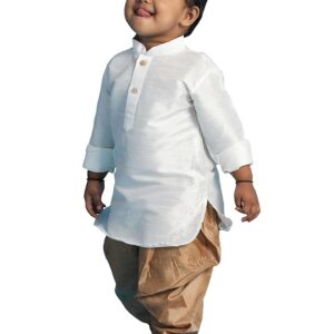 Boys Silk Blend Kurta Dhoti
