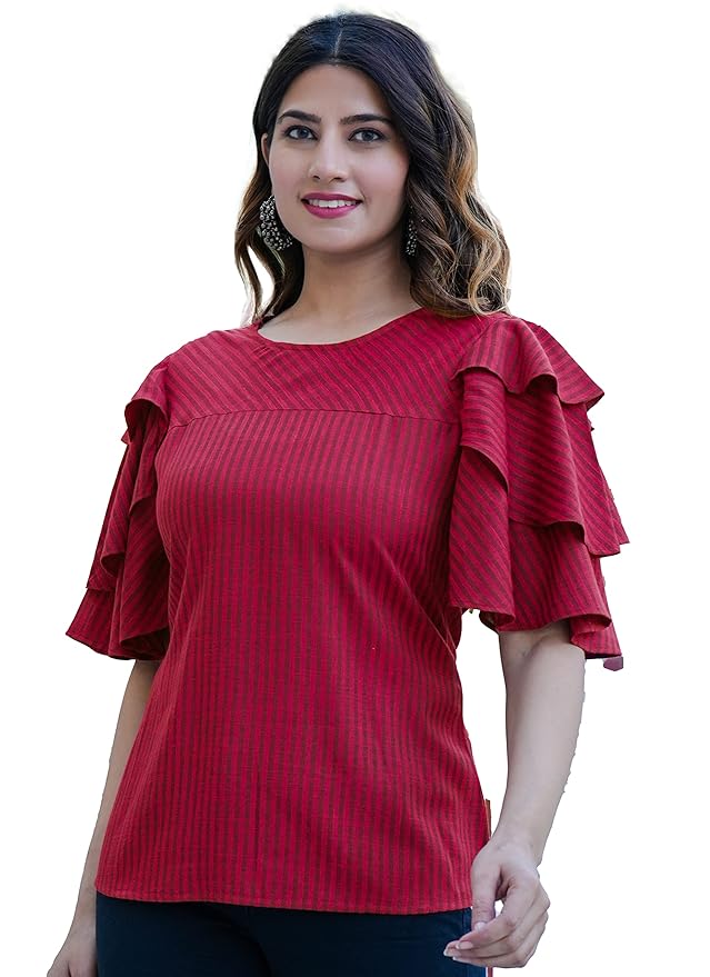 Women’s Printed Straight Regular Fit Top For Women